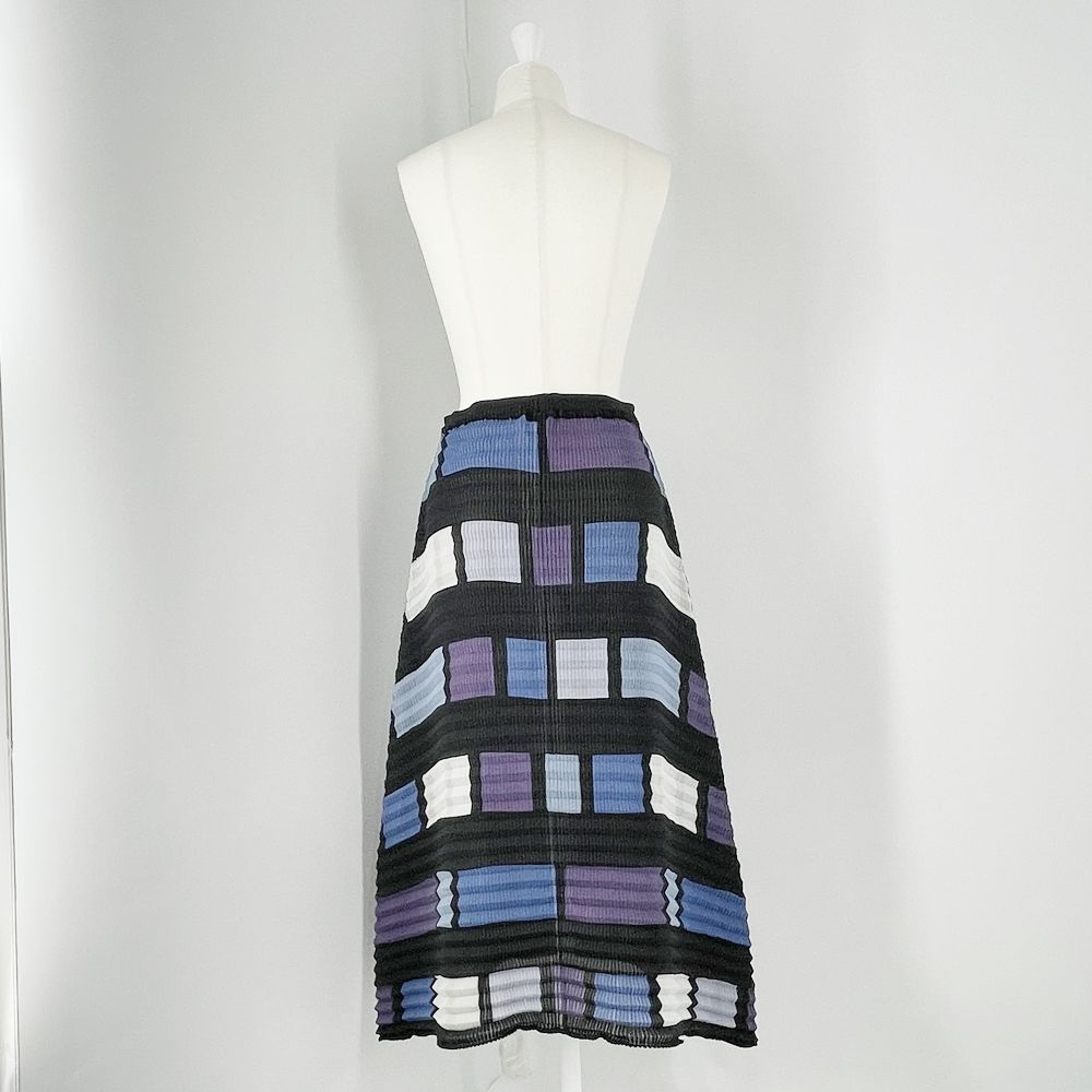 ISSEY MIYAKE ロングスカート ホワイトレーベル プリーツ加工 チェック 