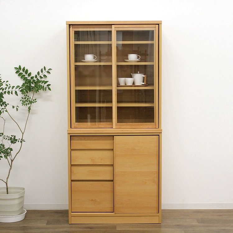 食器棚 キッチンボード フリーボード カップボード スライド扉 引戸