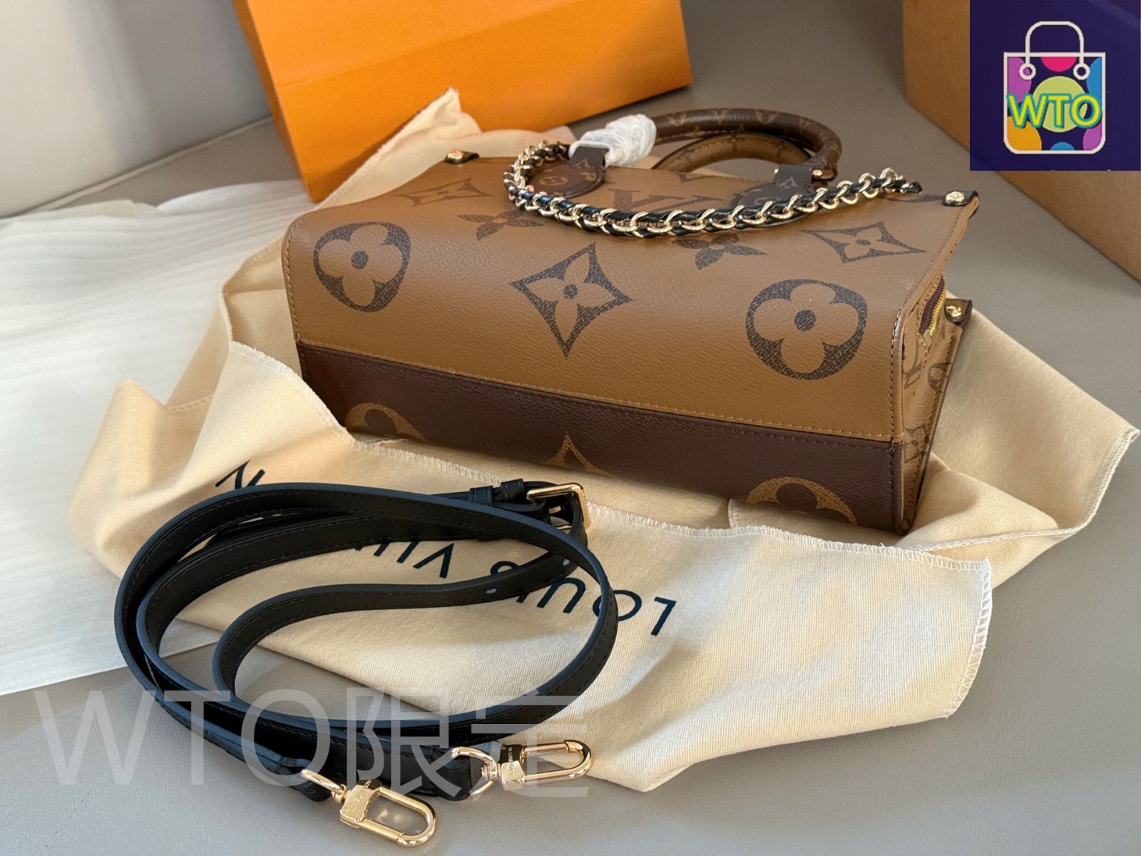 Louis Vuitton すぐ届く ドッグ・オンストラップ 送料込み 今日特価】Louis Vuitton ルイ・ヴィトン オンザゴーシリーズ