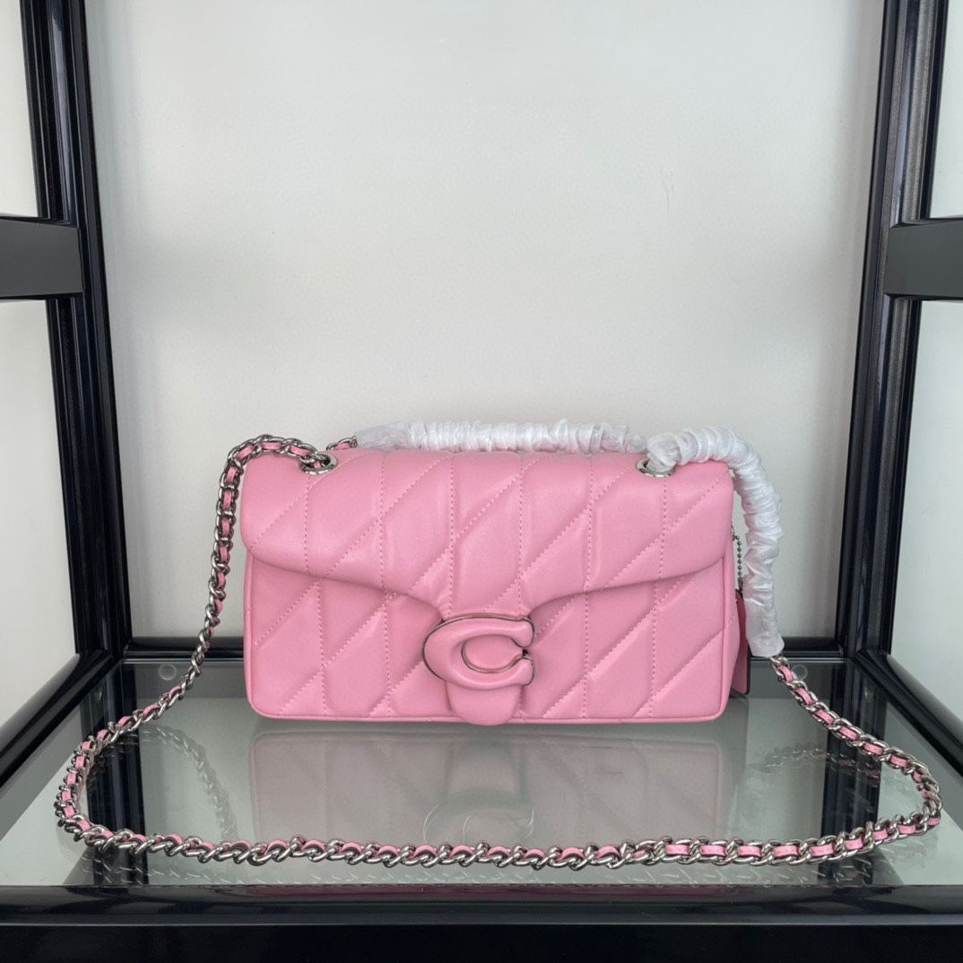 コーチ タビー ショルダー バッグ 20 キルティング COACH ピンク