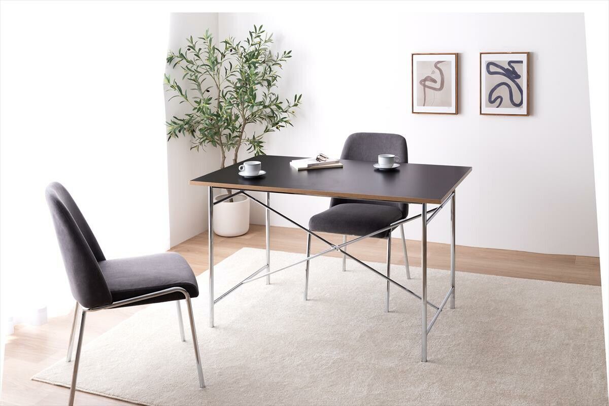 幅120cm】Joel ダイニングテーブルブラック