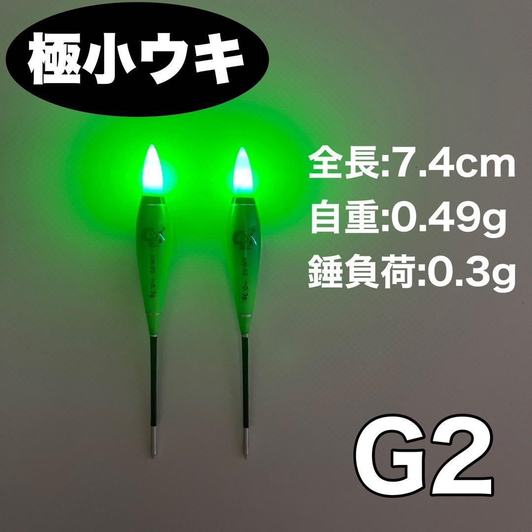 極小ウキ G2 2本セット 棒うき 誘導ウキ タナゴ浮き LED CR311 - メルカリ