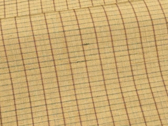 平和屋着物男性　紬　格子　正絹　逸品　DAAM4602yyy