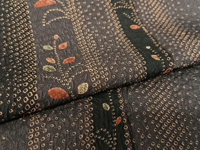 平和屋着物○洗える最高級着物 ＜英＞はなぶさ謹製 小紋 絞り 草花間道