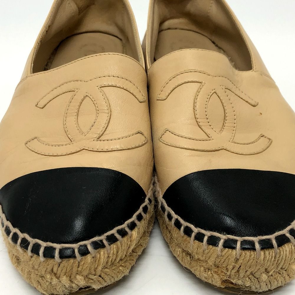 CHANEL シャネル スリッポン エスパドリーユ レザー - メルカリ