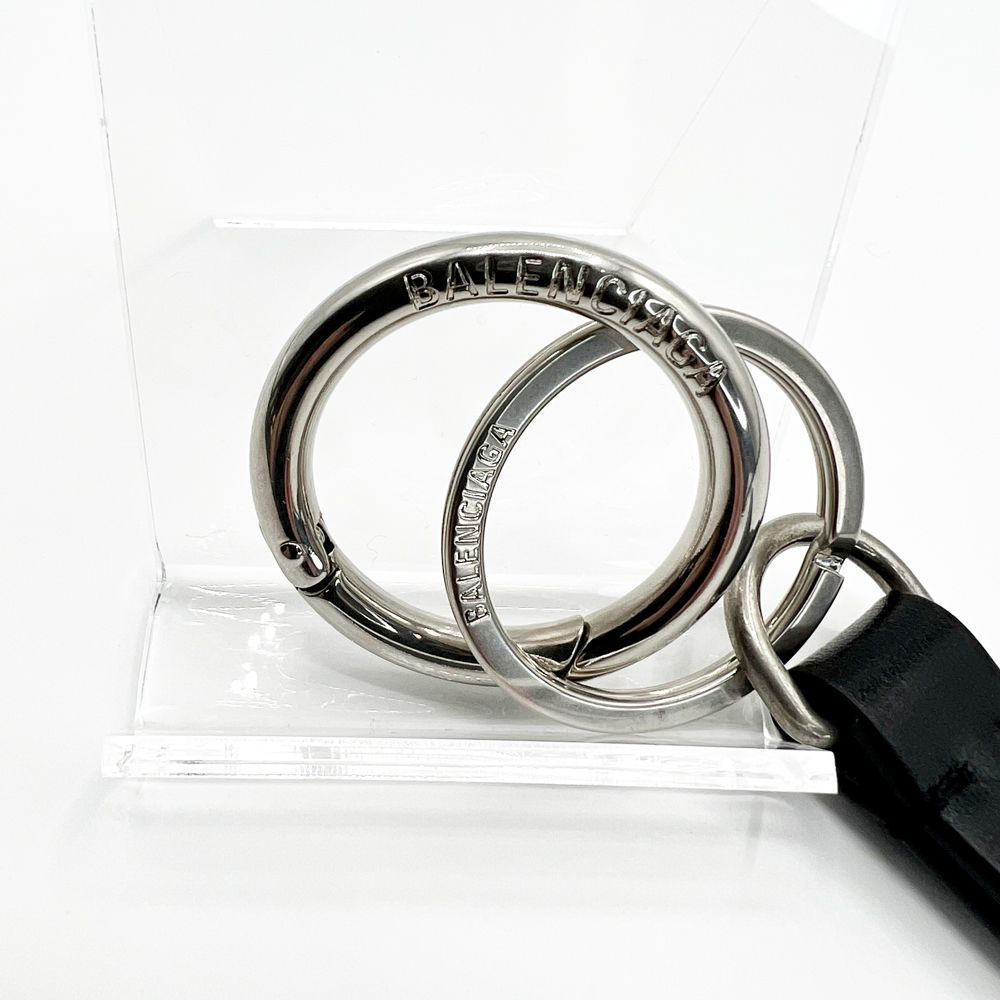 【美品】BALENCIAGA キーホルダー ブラック 極美品 BALENCIAGA バレンシアガ ミニ シティ キーホルダー