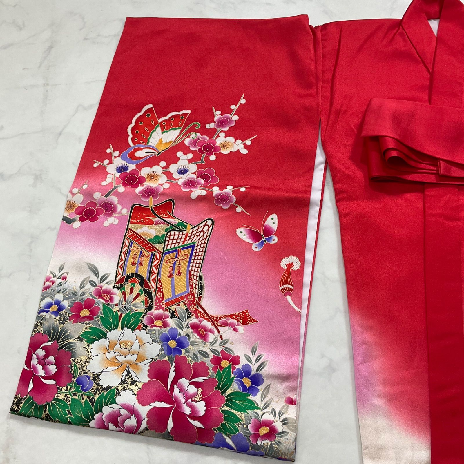 ◇kimono+one◇美品◇産着◇お宮参り◇正絹◇子供着物◇七五三◇女の子