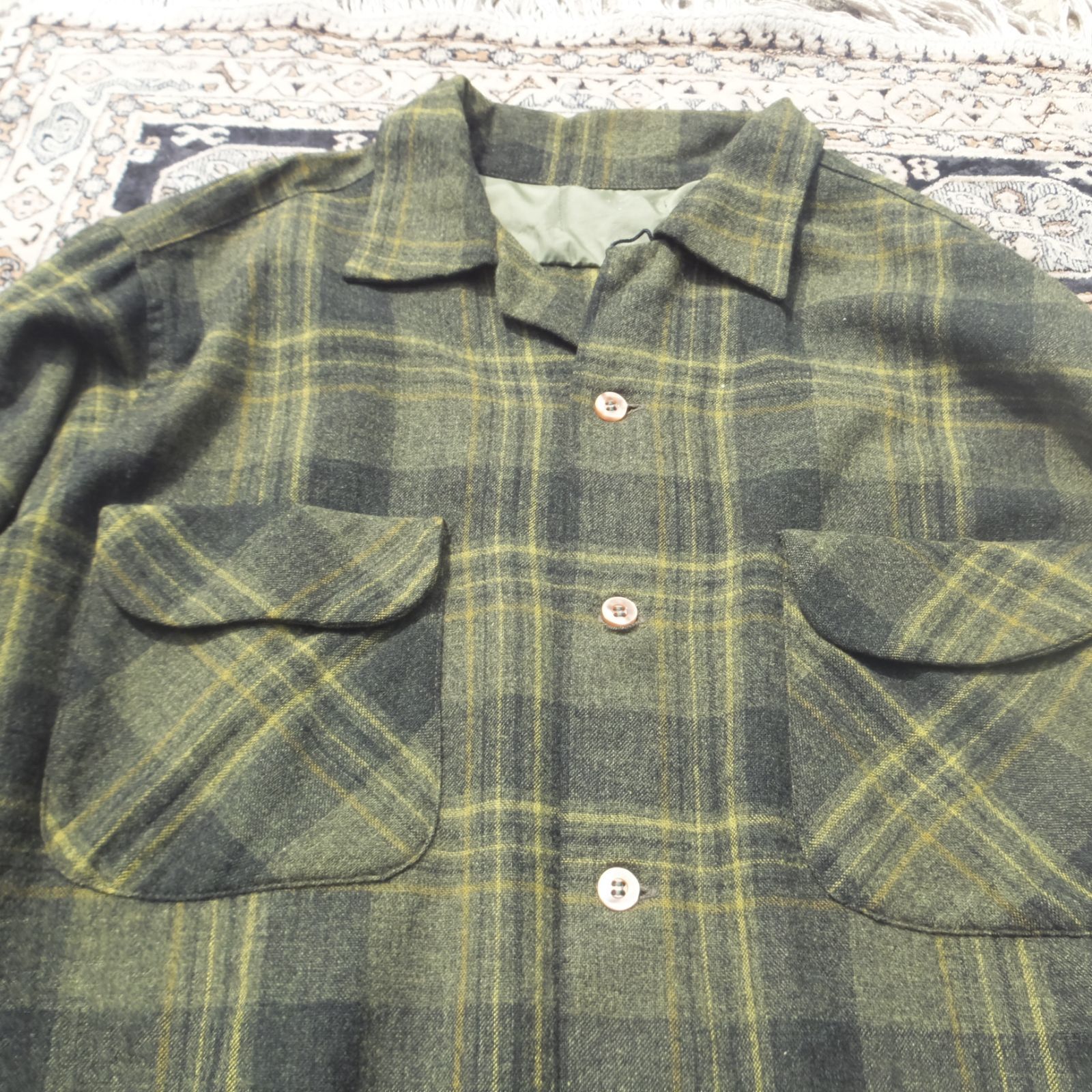60's Pendleton オンブレ チェック ウールシャツ　ボードシャツ 60's PENDLETON ウールチェックシャツ - Fresh Service