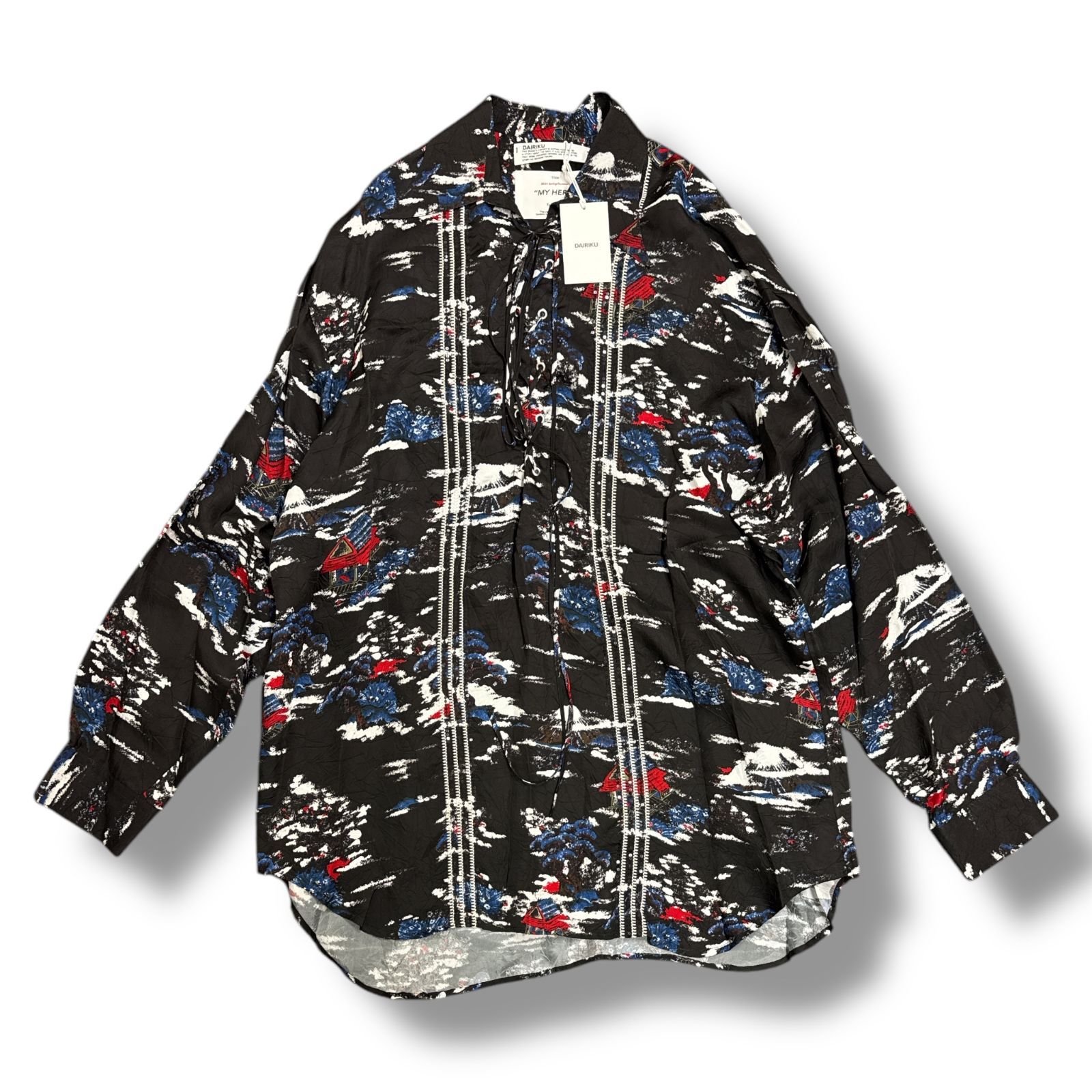 参考上代59400円 未使用品 DAIRIKU 24SS Embroidery Aloha Open Chest 
