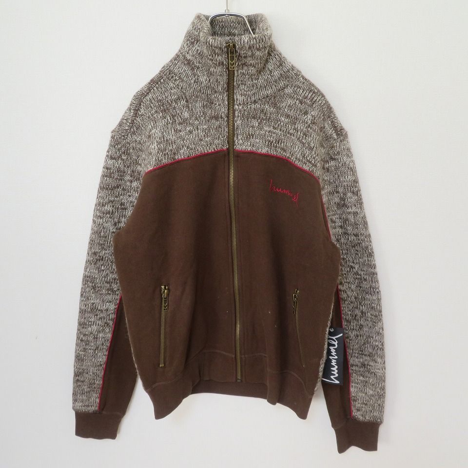 hummel ヒュンメル ニットジャケット カーディガン ジップアップ 刺繍 