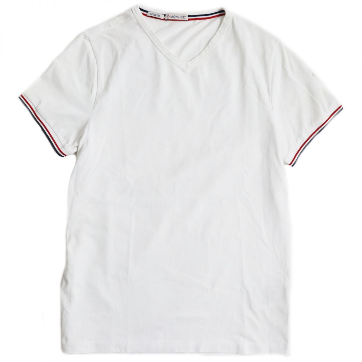 美品○18SS MONCLER モンクレール MAGLIA SCOLLO A V Slim Fit ロゴ