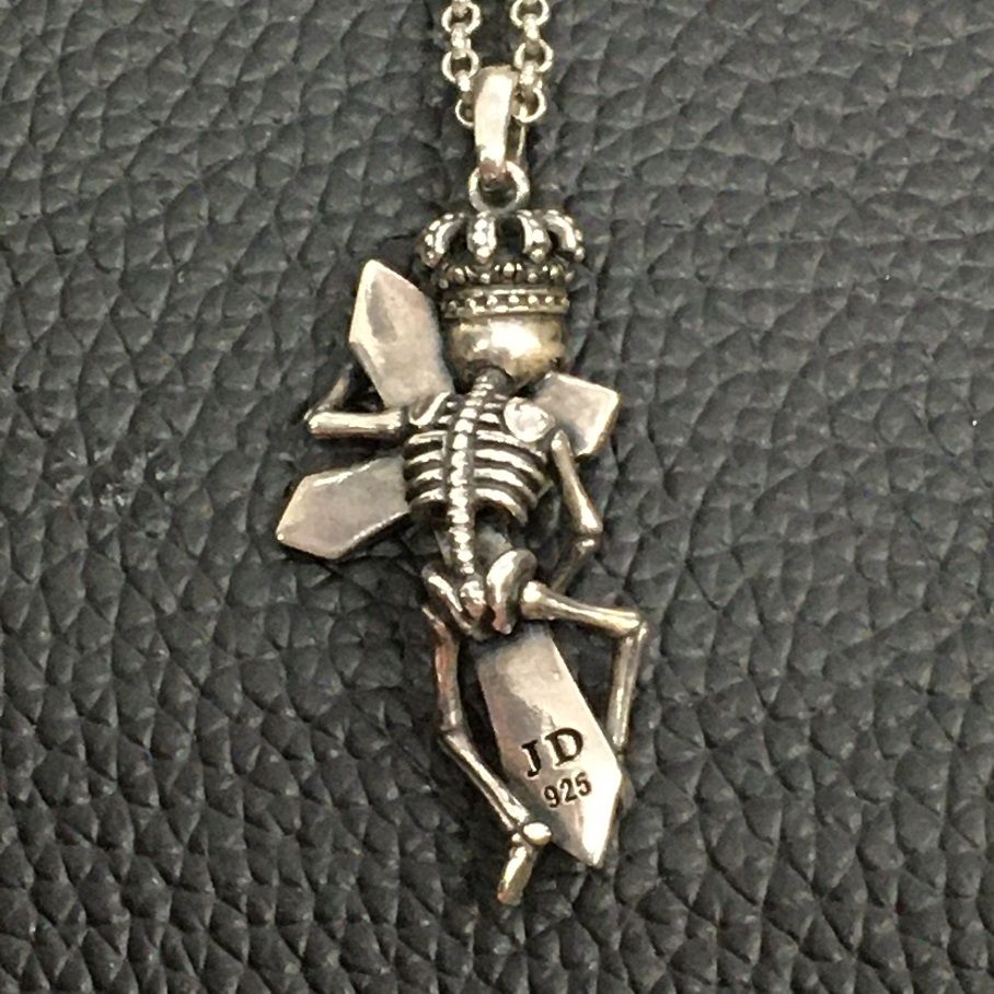 JUSTIN DAVIS LAFITTE SKULL NECKLACE SNJ439 ジャスティン