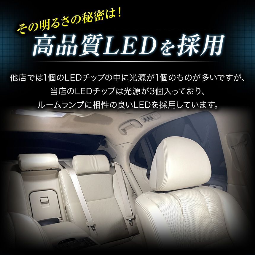 高品質 CV系 デリカ D5用 14点セット LEDルームランプセット SMD サンルーフ有り