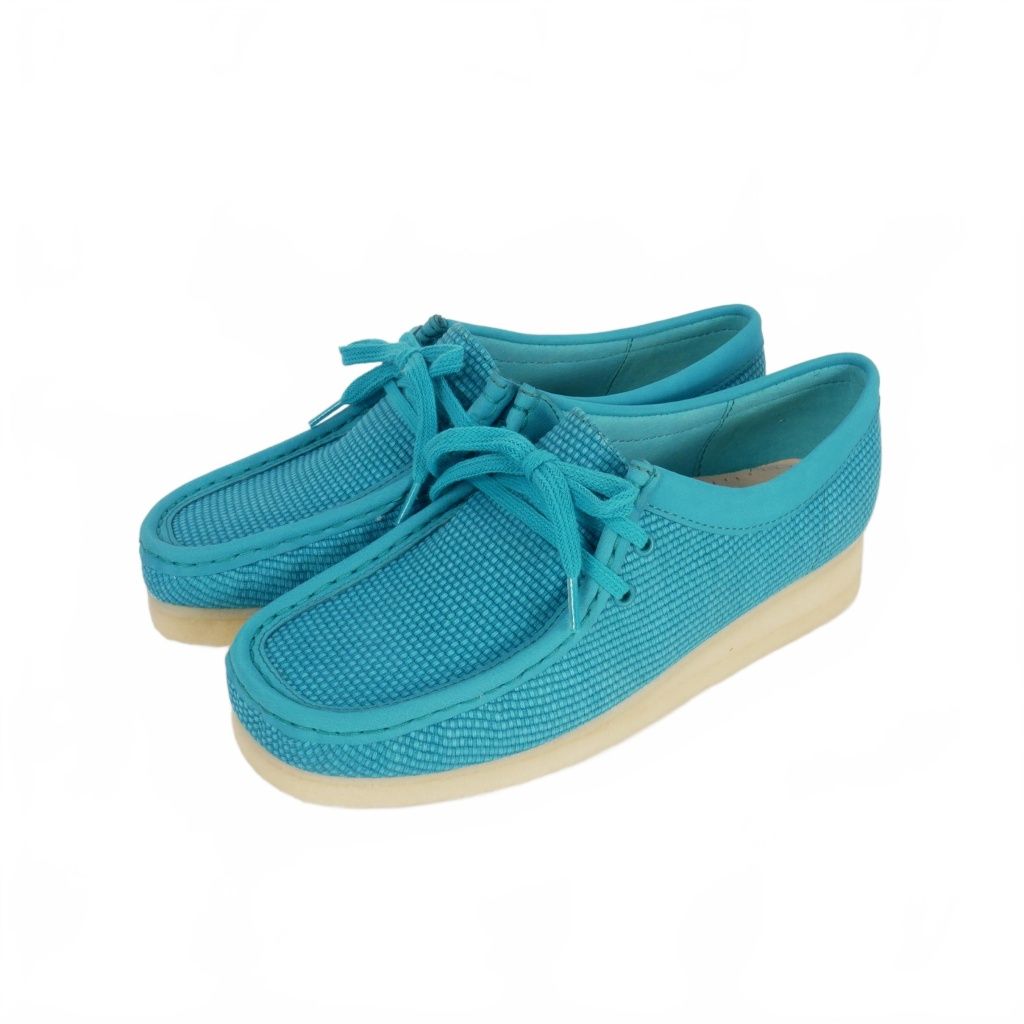 クラークス clarks Wallabee ワラビー テキスタイル UK5 38 Teal