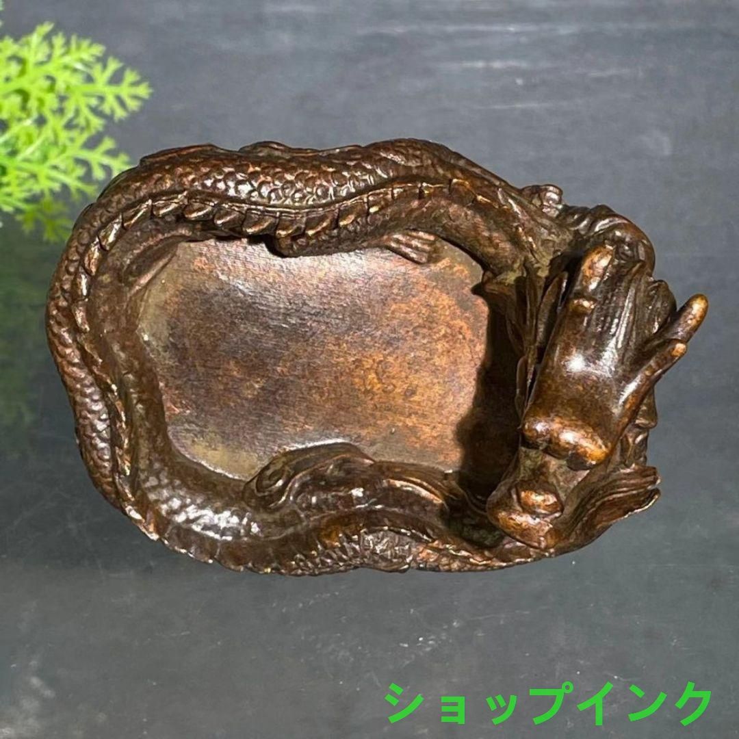 書道 龍形硯 ペン洗い 工芸品 美術品 置物 - メルカリ