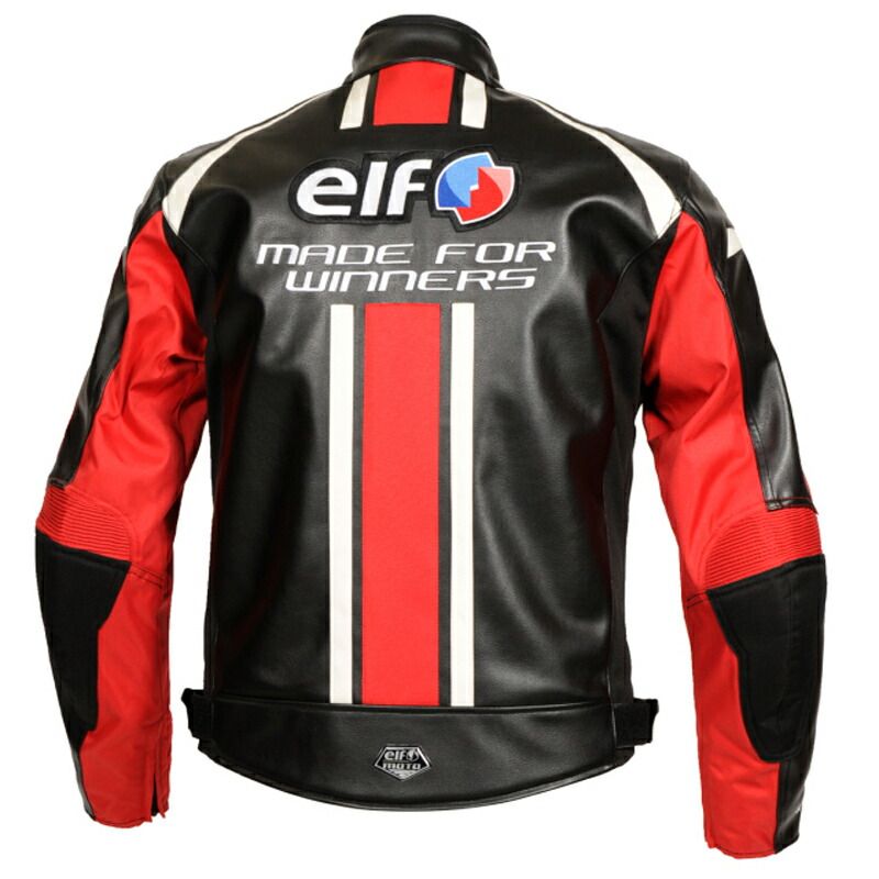 メーカー正規品 エルフ Elf エボルツィオーネPUレザージャケット レッド EJ-W108-R-S バイク用 S