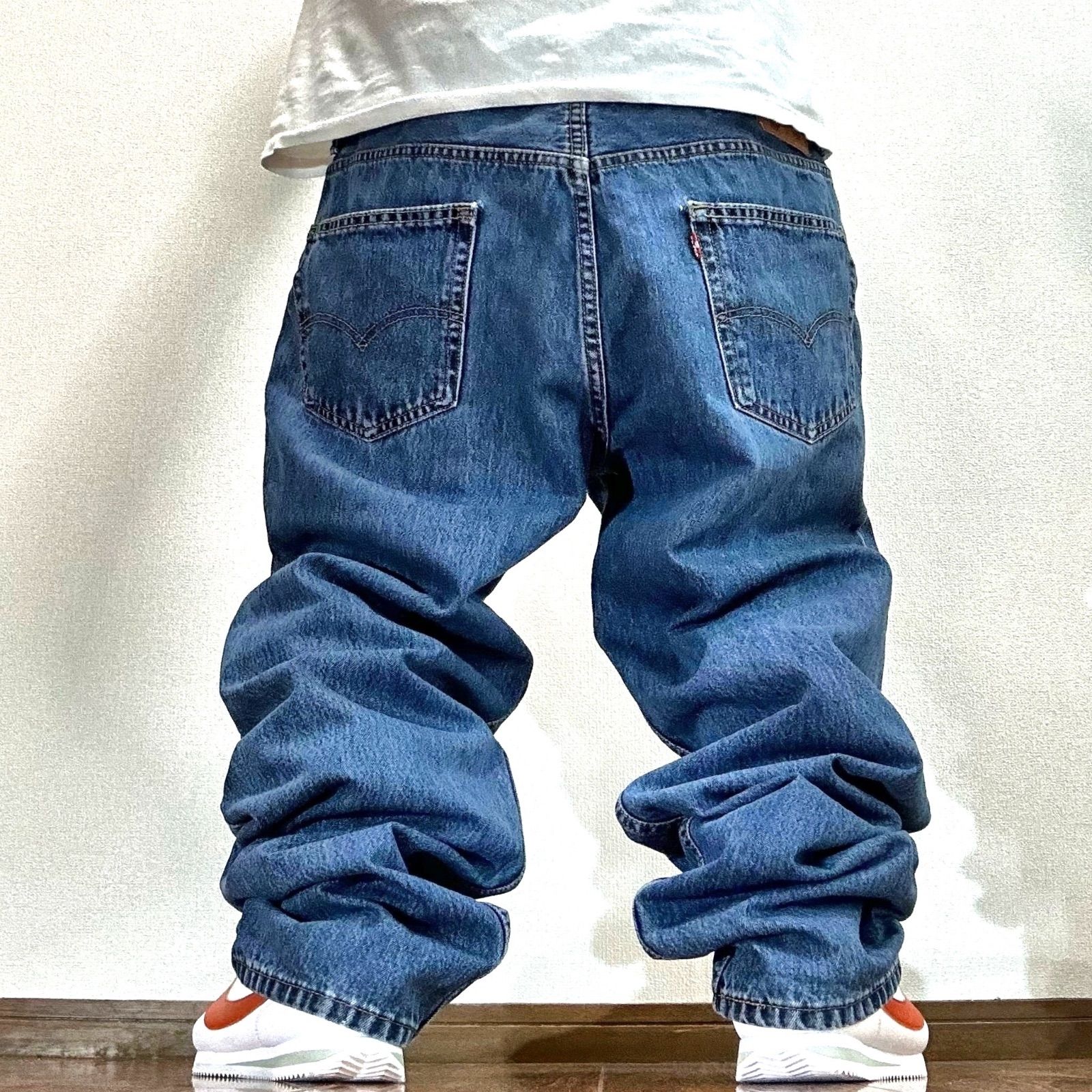 リーバイス550LEVI'Sデニムパンツw38大きいサイズバギーパッチ