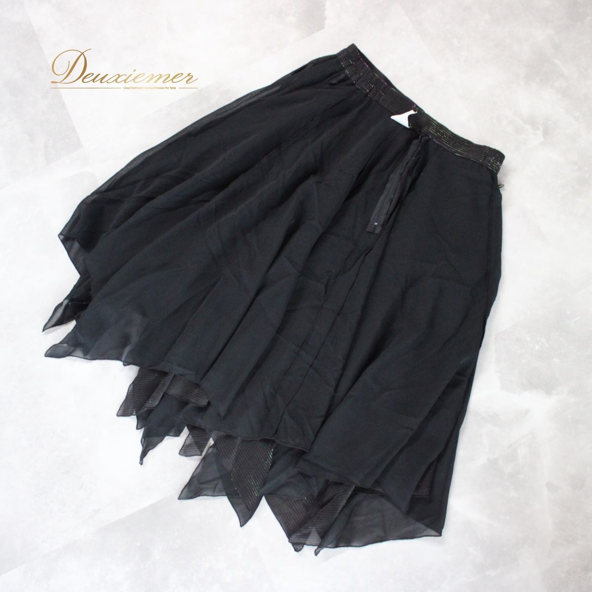 【美品 社交ダンス衣装】上下セット 黒 ブラック 無地 Sanline かわいい 美品 社交ダンス衣装】上下セット 黒 ブラック 無地 Sanline