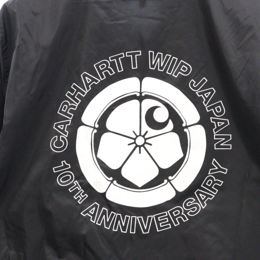 CARHARTT (カーハート) WIP JP 10th COACHJACKET バックプリント ナイロン コーチジャケット ブラック