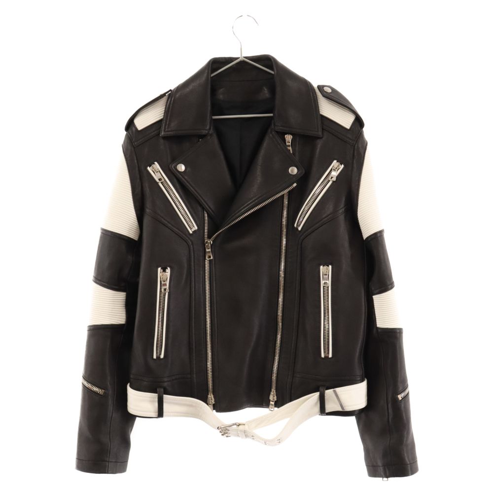 BALMAIN　バルマン　ラムレザージャケット BALMAIN (バルマン) Lamb Leather Jacket ラムレザー ダブル