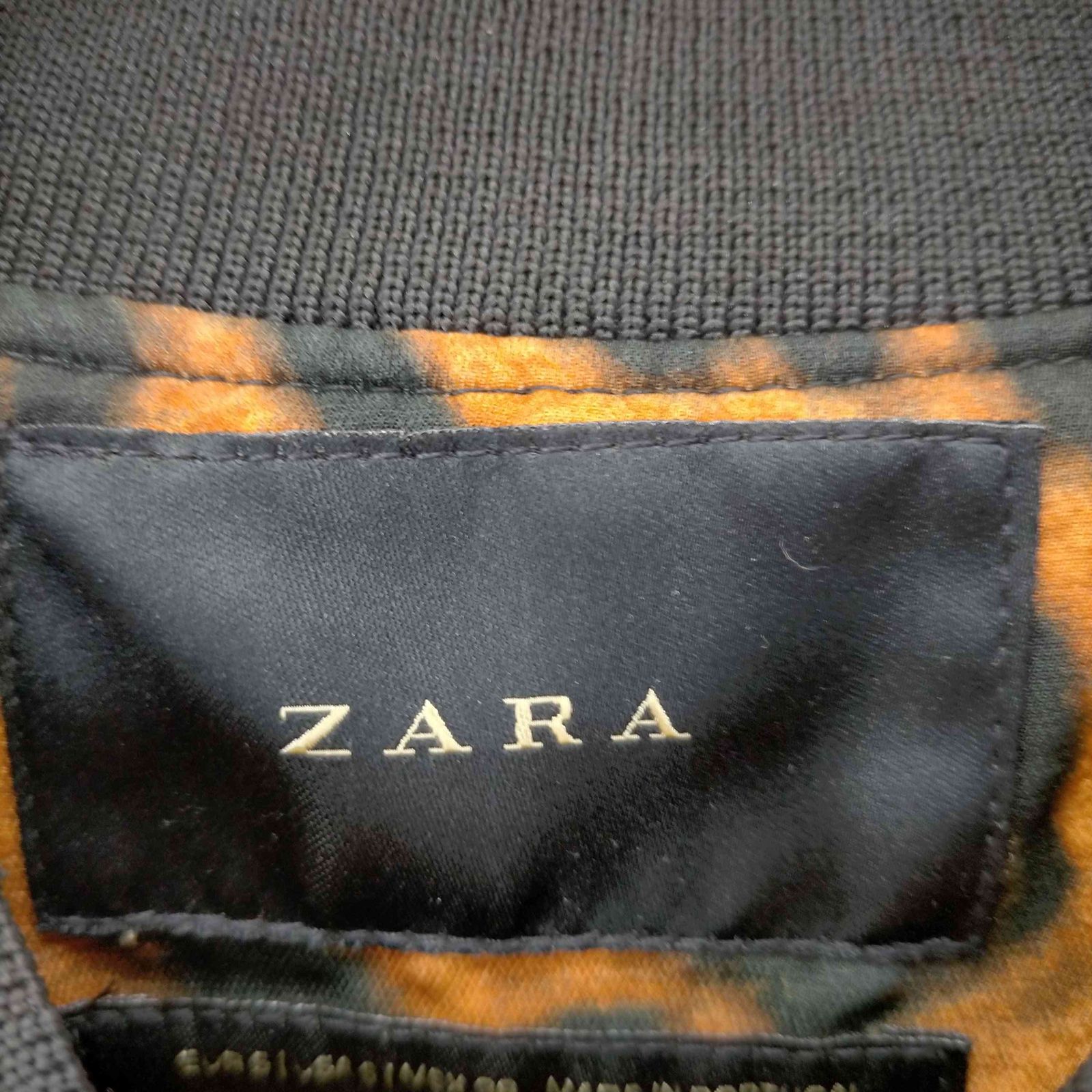 ザラ ZARA レオパード ブルゾン 裏地キルティング メンズ import：S - メルカリ