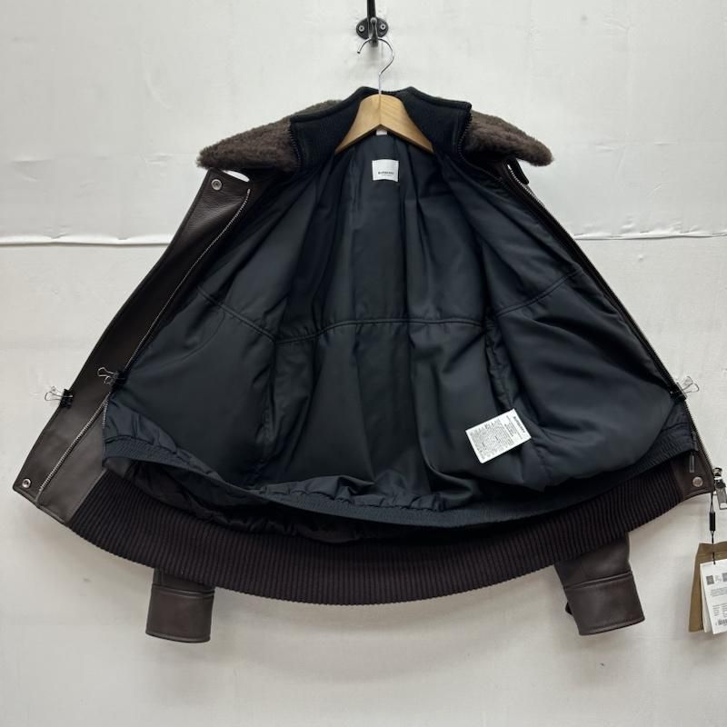 BURBERRY バーバリー ジャケット 上着 レザージャケット G-1 レザー ジャケット フライト ムートン襟 ワッペン ライナー付き 8025225 GULLKHAN_COM