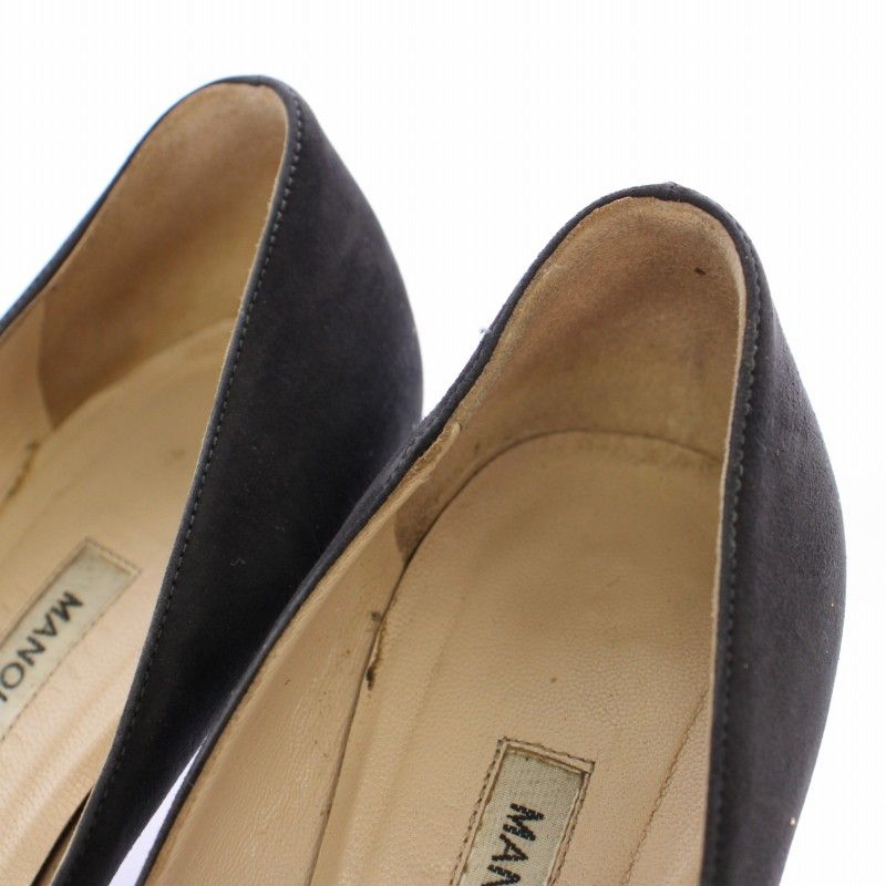 マノロブラニク MANOLO BLAHNIK パンプス スエード ポインテッド