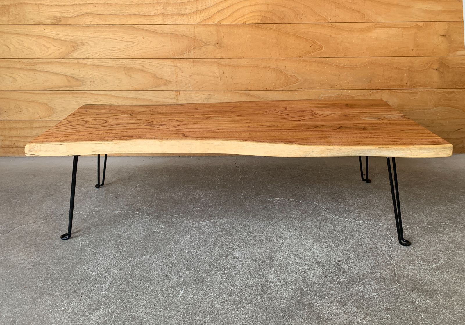 アイテム センダン一枚板折り畳みテーブル 106cm センターテーブル ローテーブル ちゃぶ台 T124 最終値下げスタート！