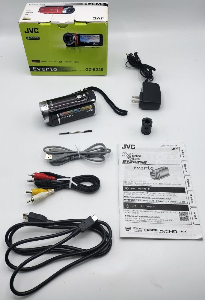 JVC GZ-E225-V中古品 中古 JVCKENWOOD JVC ビデオカメラ EVERIO GZ-E225 内蔵メモリー