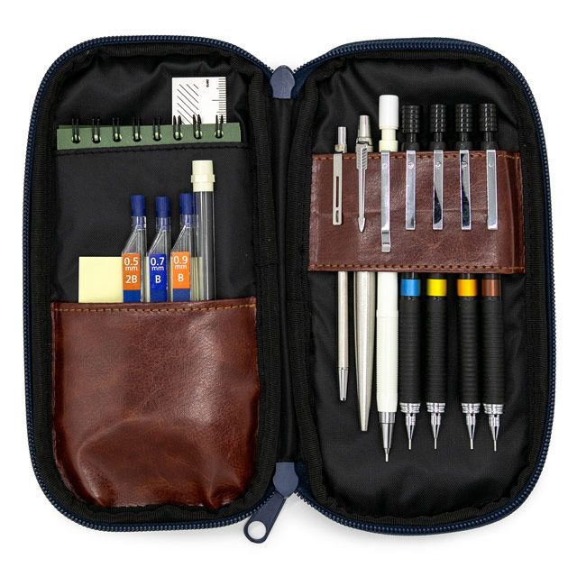 廃番】Ludlite レザーラウンドジップペンケース MAYA 箱付き ラダイト