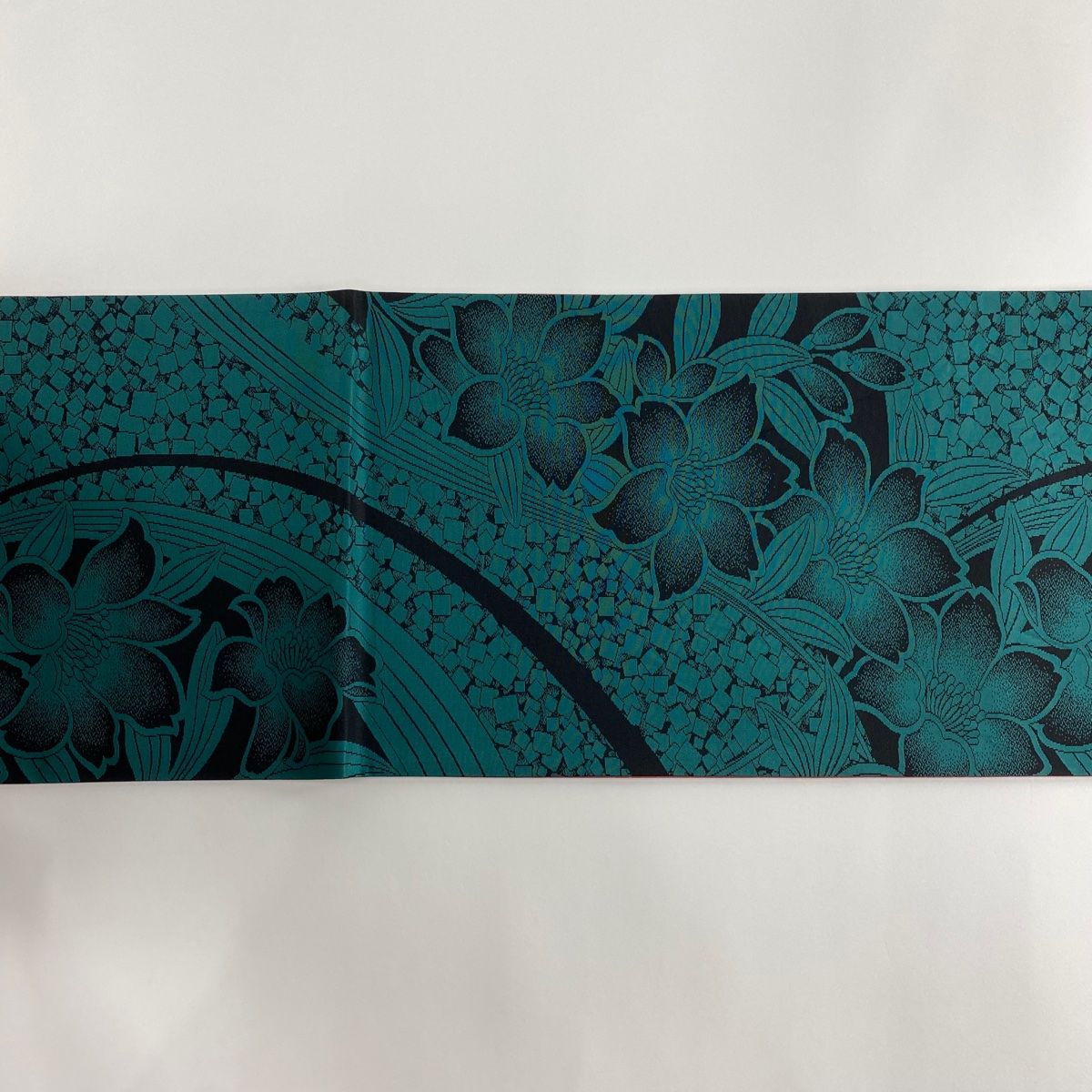 袋帯 美品 秀品 草花 箔ちらし 金銀糸 箔 黒 六通 正絹 【中古