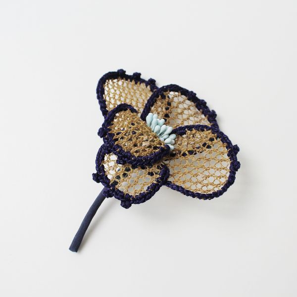極美品 2023SS mina perhonen ミナペルホネン floret コサージュ 