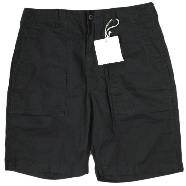 新品 Engineered Garments エンジニアードガーメンツ アメリカ製 Fatigue Short - 6.5oz Flat Twill コットンツイル ファティーグショーツ S BLACK ショートパンツ ボトムス g19379