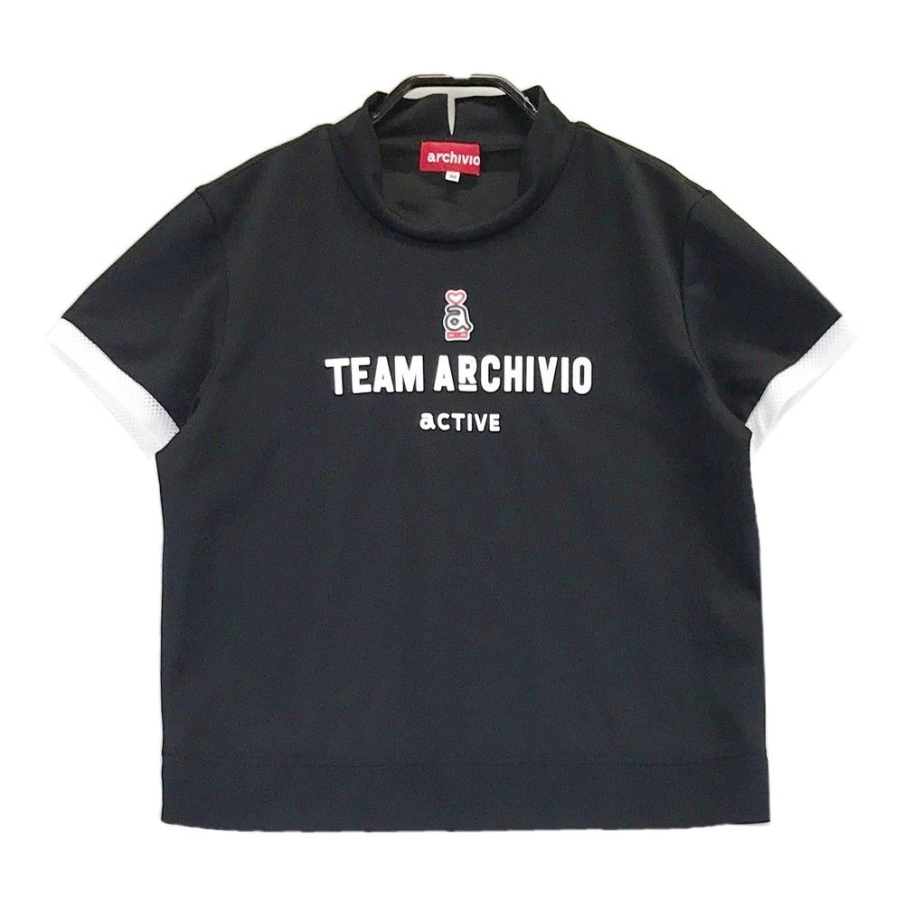 サイズ：38 ARCHIVIO アルチビオ A259308 半袖ハイネックTシャツ  ブラック系 [240101429781] ゴルフウェア レディース ストスト サイズ：38 ARCHIVIO アルチビオ A259308 半袖ハイネックTシャツ