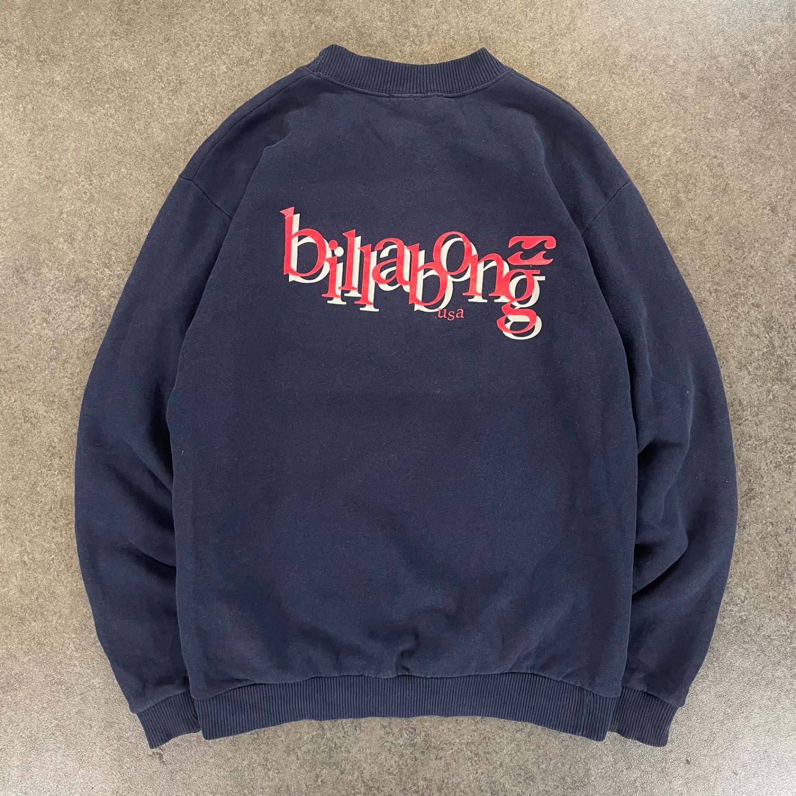 USA製 70s 80s Vintage 初期タグ billabong Logo Printed Sweatshirt Navy ビラボン  ヴィンテージ ロゴプリント 両面プリント スウェット トレーナー ネイビー 紺 - メルカリ