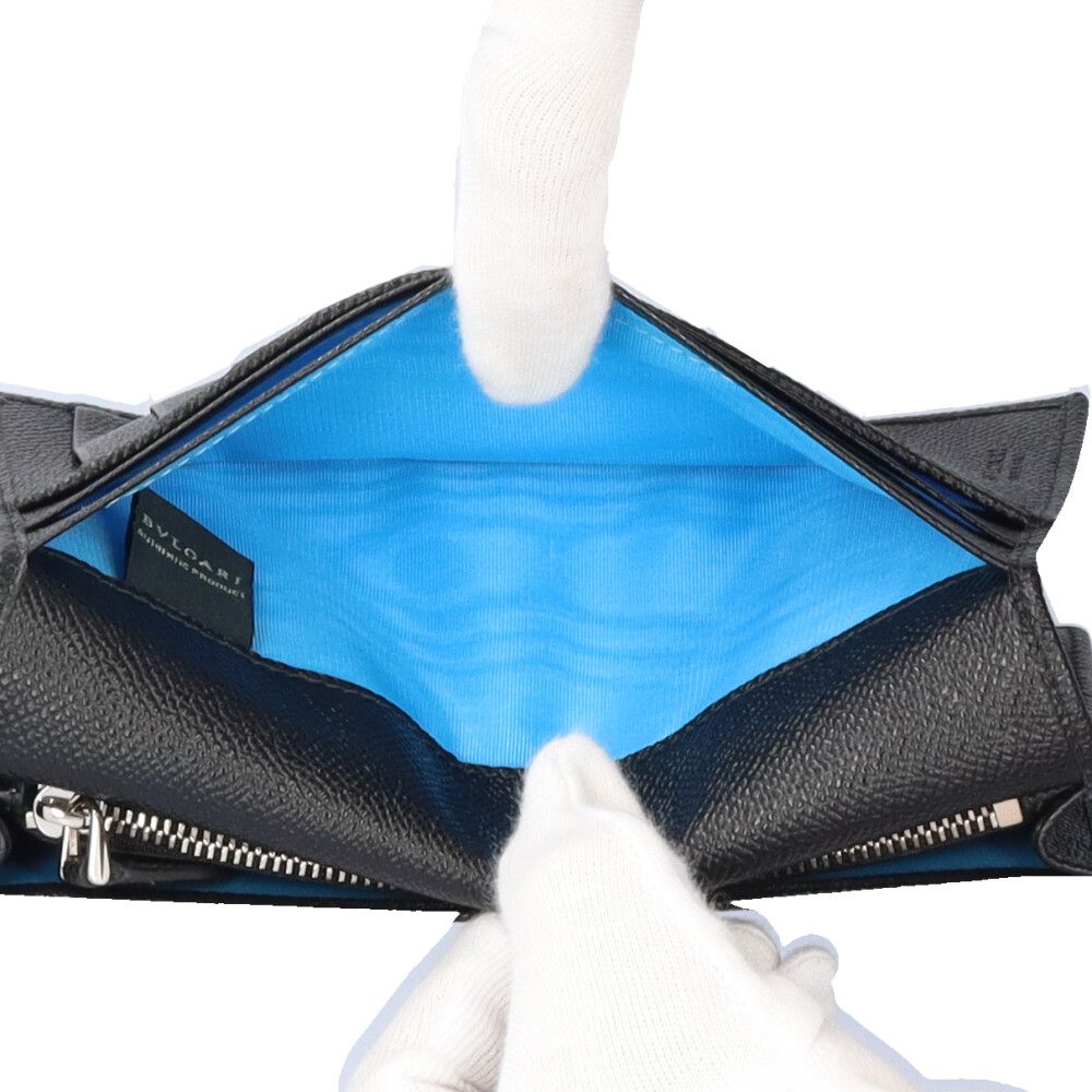 ブルガリ 長財布 レザー 30398BLK メンズ BVLGARI 中古 ブルガリ  