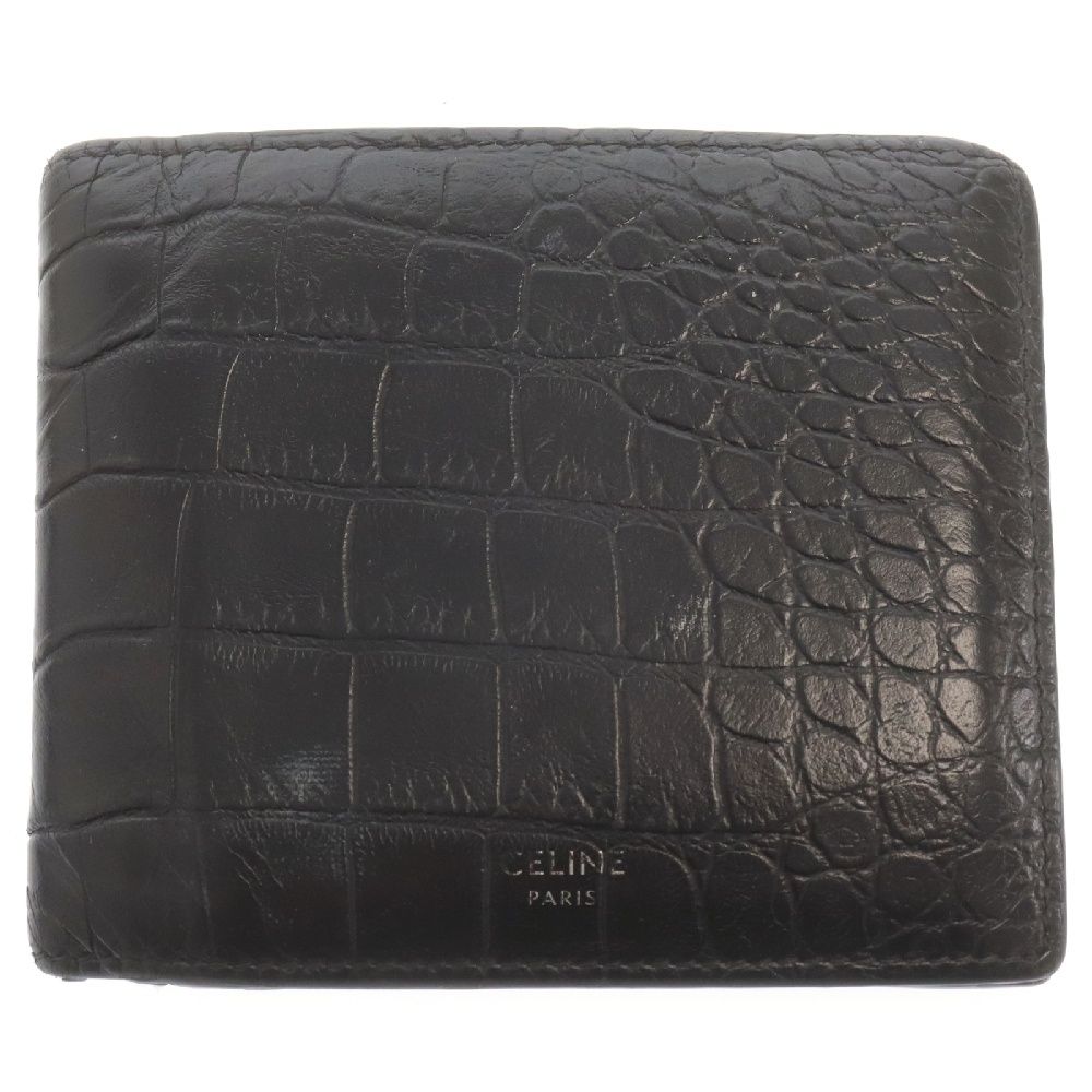 CELINE (セリーヌ) バイフォールド 型押しレザー 二つ折り財布