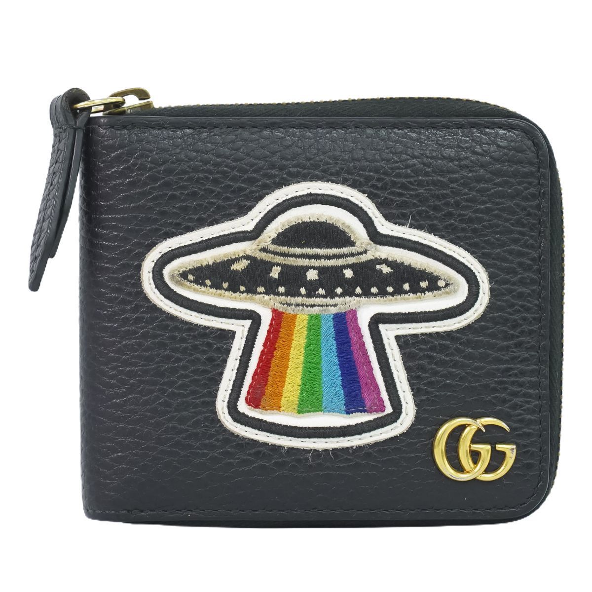 グッチ GUCCI GGマーモント UFO ドラゴン パッチワーク 折財布 グッチ GUCCI GGマーモント UFO ドラゴン パッチワーク 折財布
