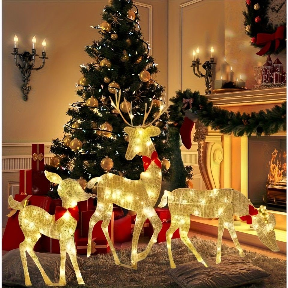 クリスマスLED　トナカイ親子セット 楽天市場】即納 【 COSTCO 】クリスマス トナカイの親子 3体セット