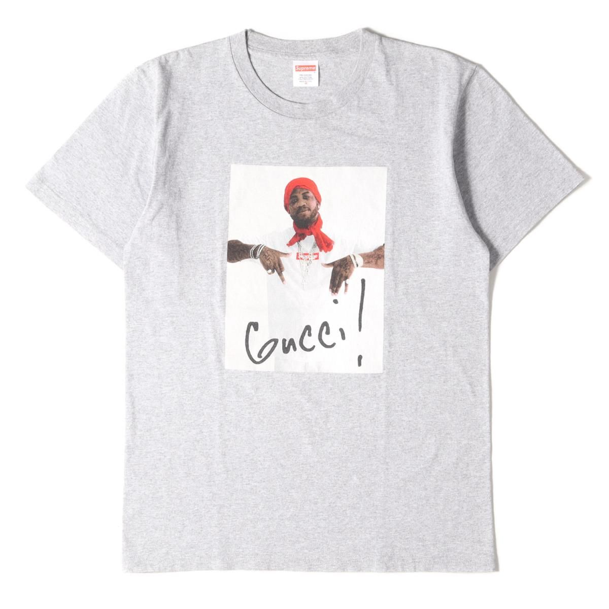 Supreme シュプリーム Tシャツ グッチ・メイン フォト クルーネックTシャツ Gucci Mane Tee 16AW ヘザーグレー M  トップス カットソー 半袖 ボックスロゴ BOX LOGO ブランド - メルカリ