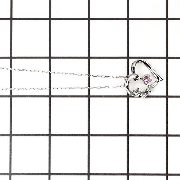 新品 Pt900/ Pt850 ピンク サファイア ダイヤモンド ペンダント