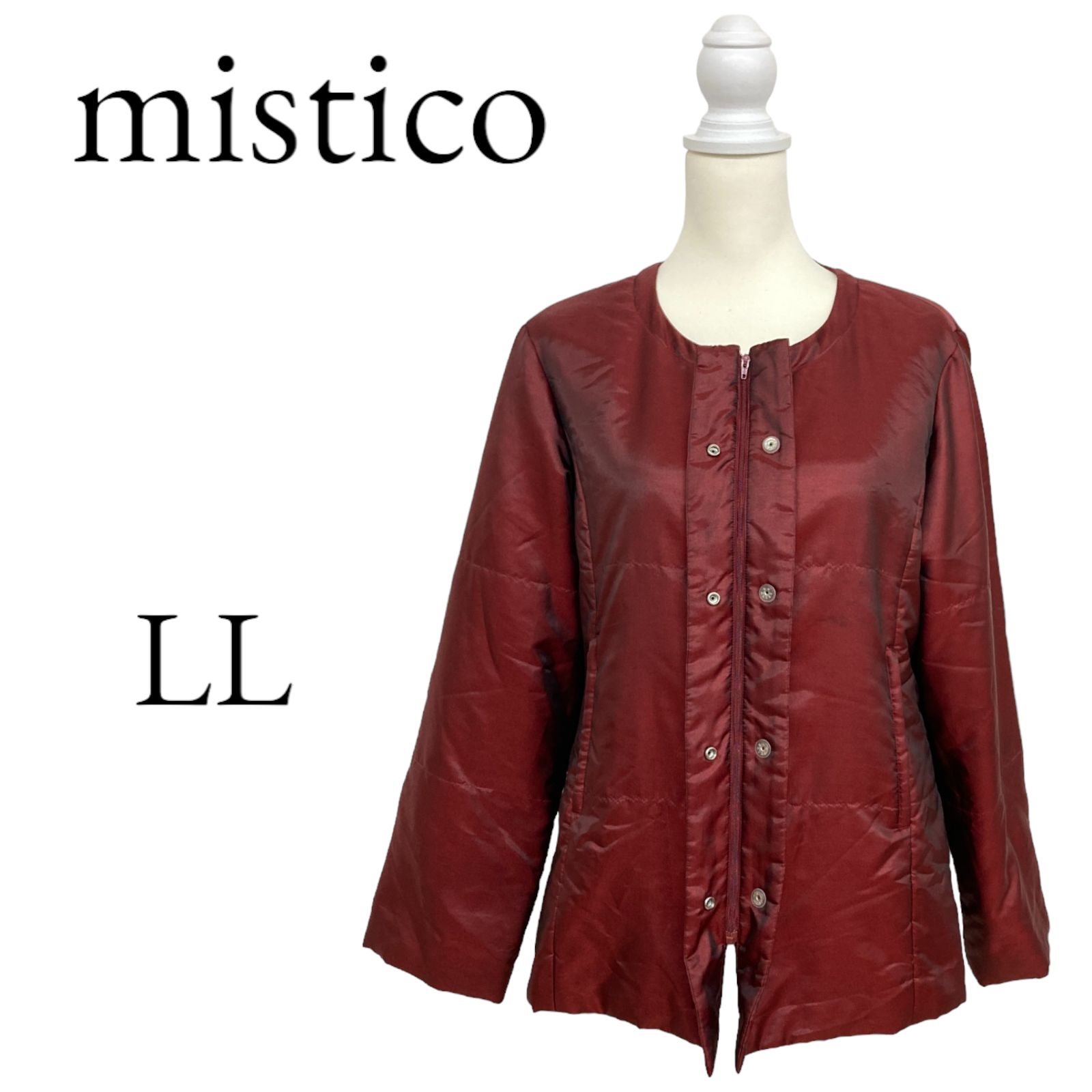 新品misticoジャケット mistico ミスティコ 赤 ノーカラージャケット 希少デザイン