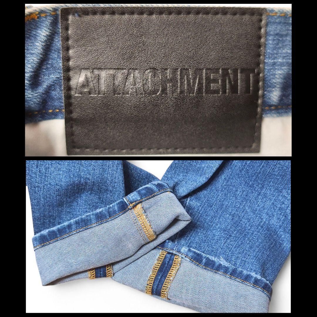 未使用品】 ATTACHMENT スーピマコットンストレッチデニムスリム 