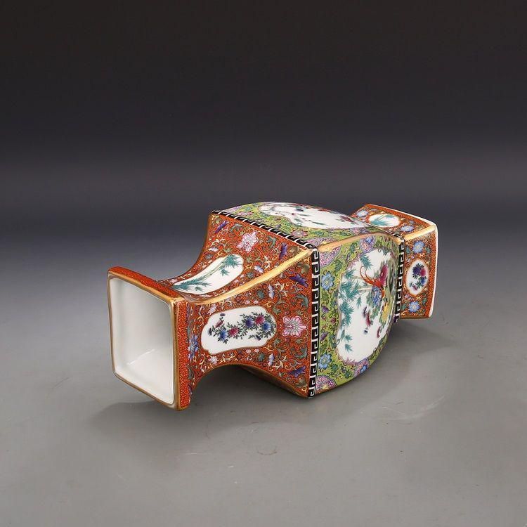 大清乾隆琺瑯粉彩万花賞盤 景徳鎮 陶磁器 装飾品 現代工芸品美術品 置物 乾隆琺瑯彩蒔金四方賞 景徳鎮 陶磁器 装飾品 現代工芸品 美術品
