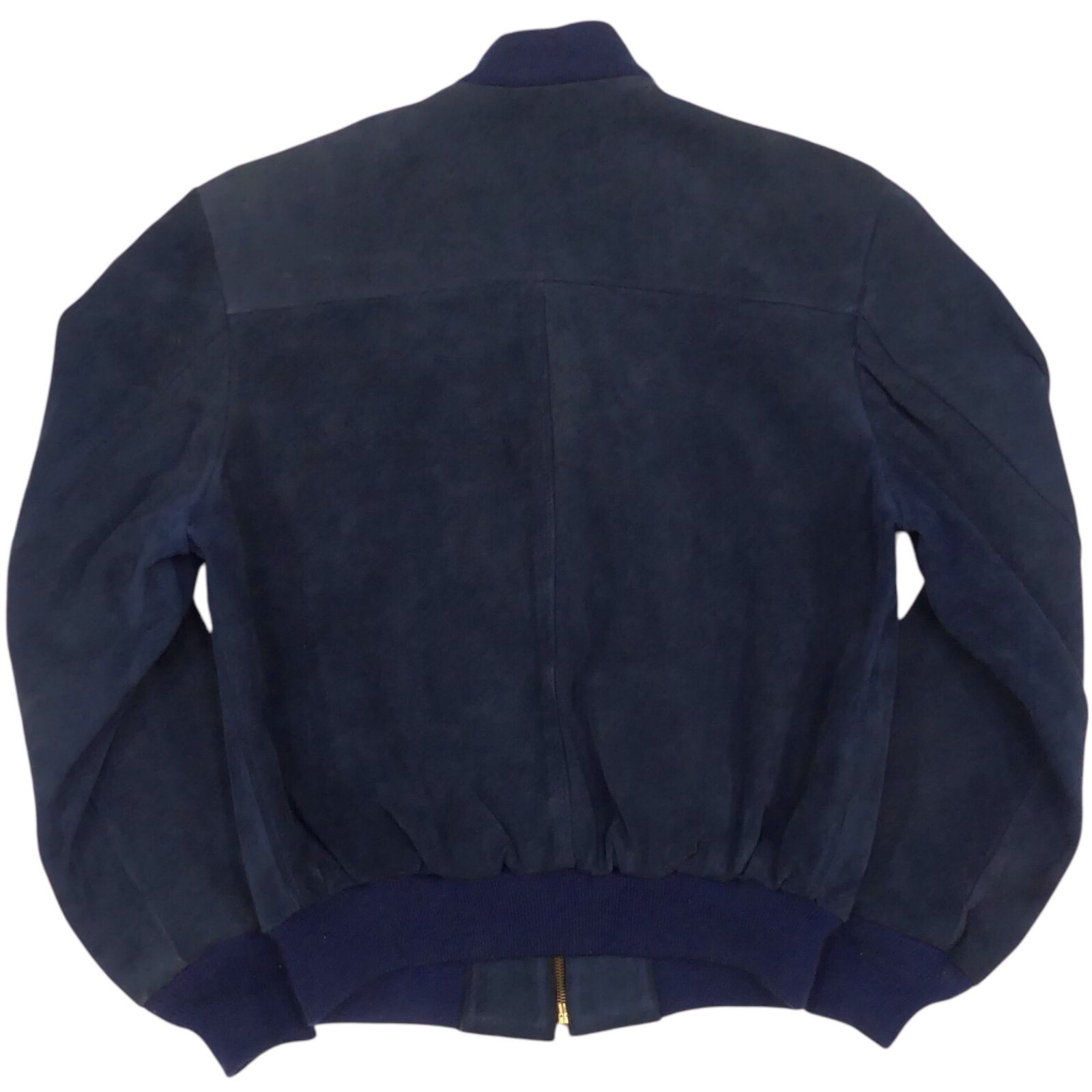 アメリカ製 Schott ショット MA-1 レザーフライトジャケット 40 紺 
