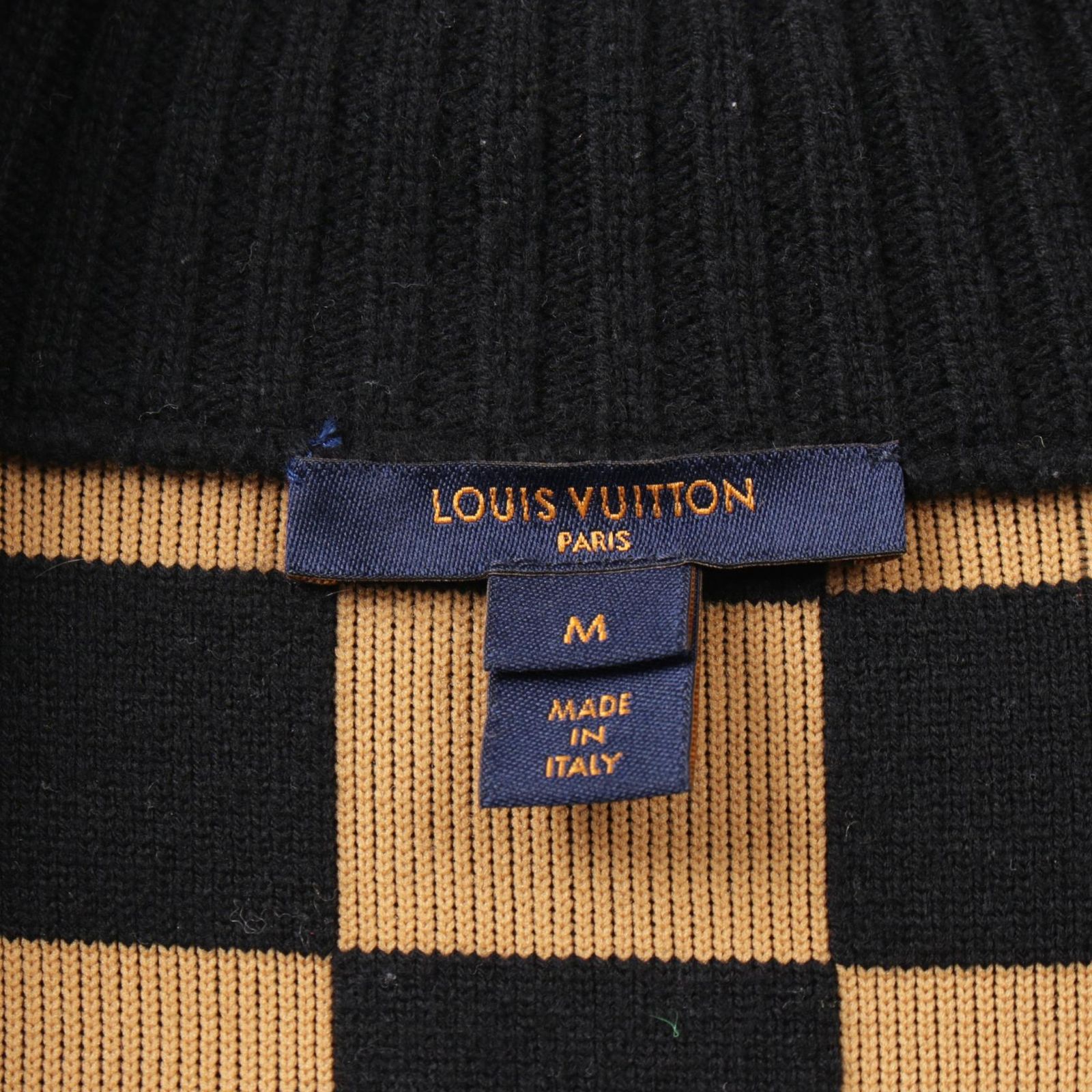LOUIS VUITTON チェック柄セーター ネイビー LOUIS VUITTON チェック柄セーター ネイビー