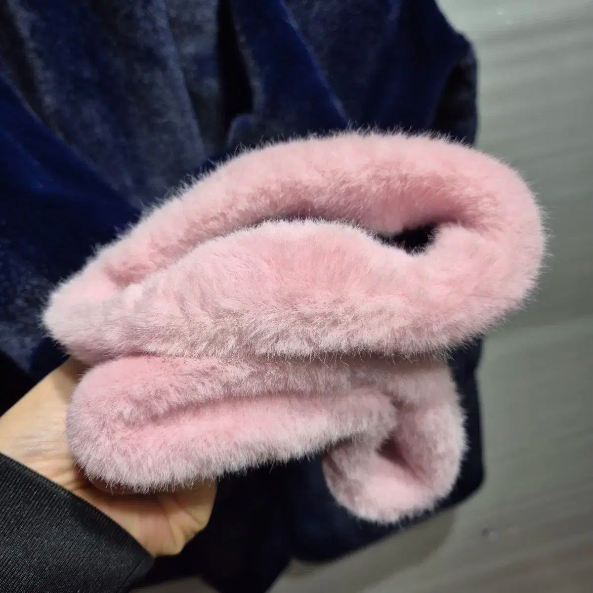 フードファーコート ネイビー