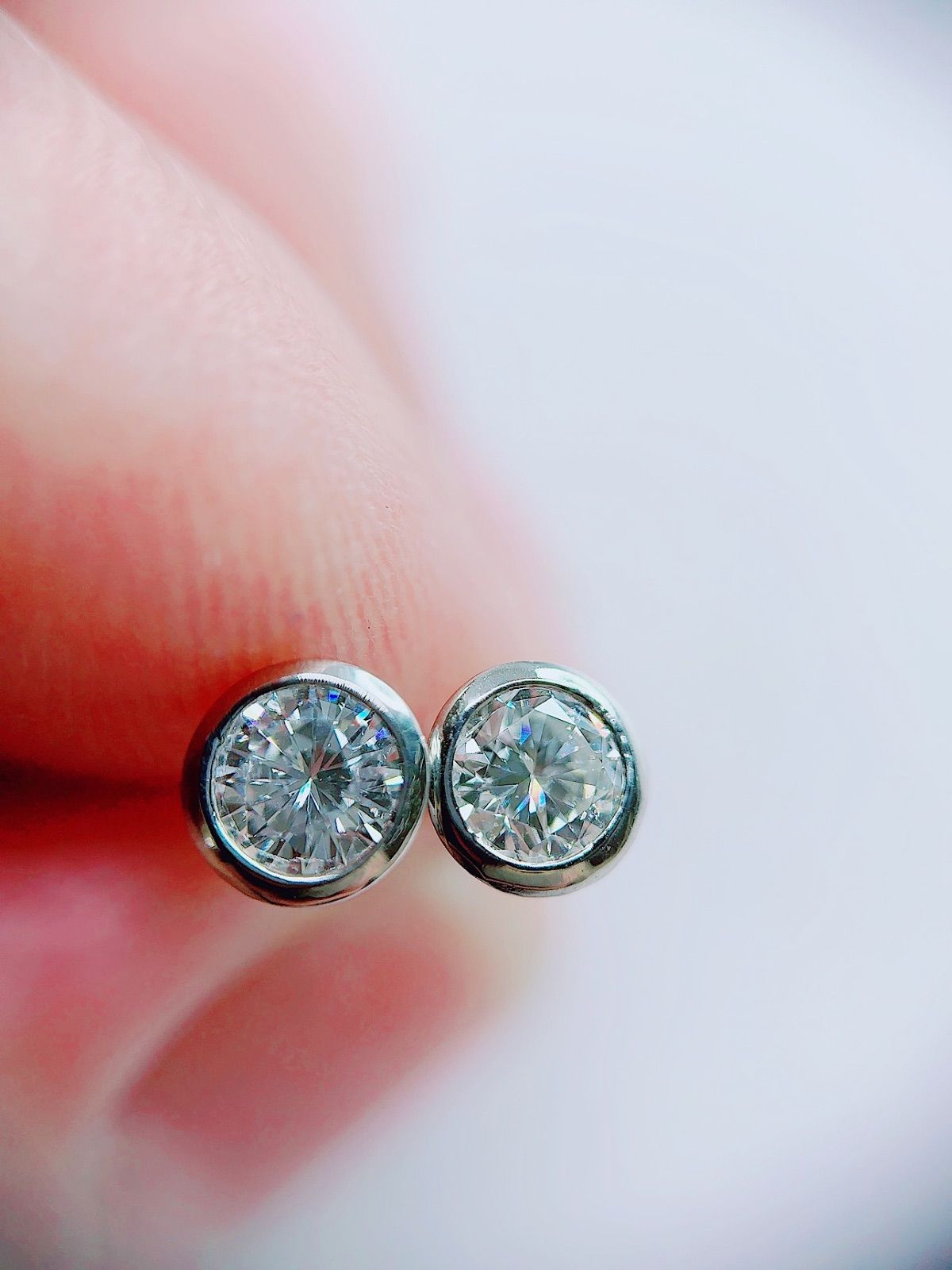 ☆0.666ct☆✨フクリン留めG,SI-2,Goodダイヤモンドスタッドピアス 
