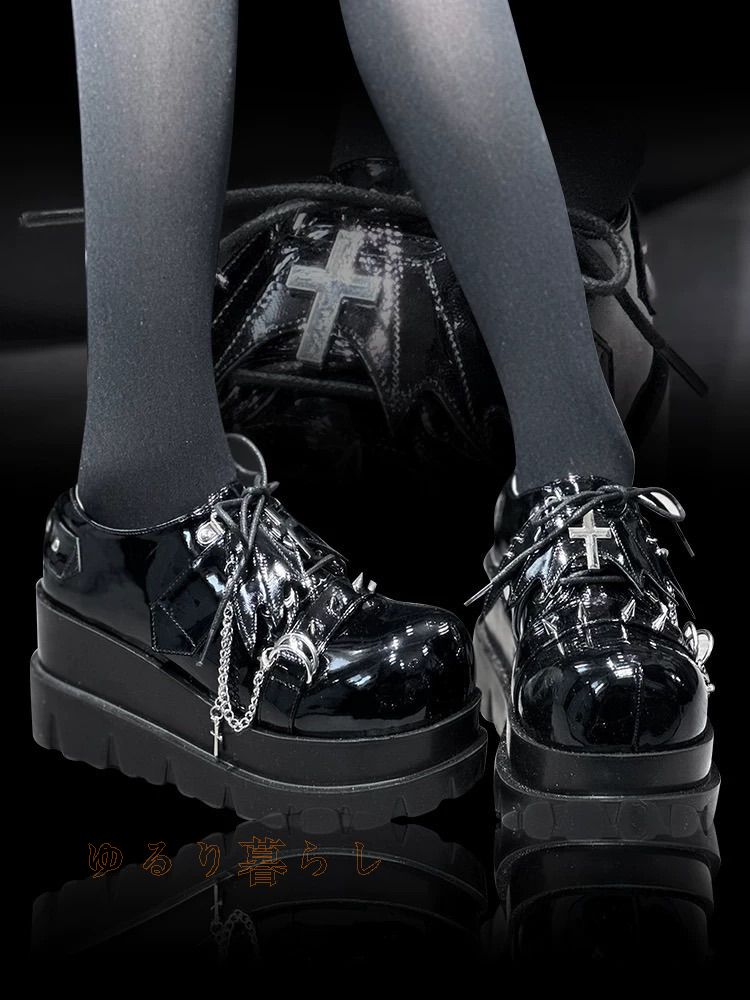 極美品】ADRER ハイソールリングダッドスニーカー ブラック XS