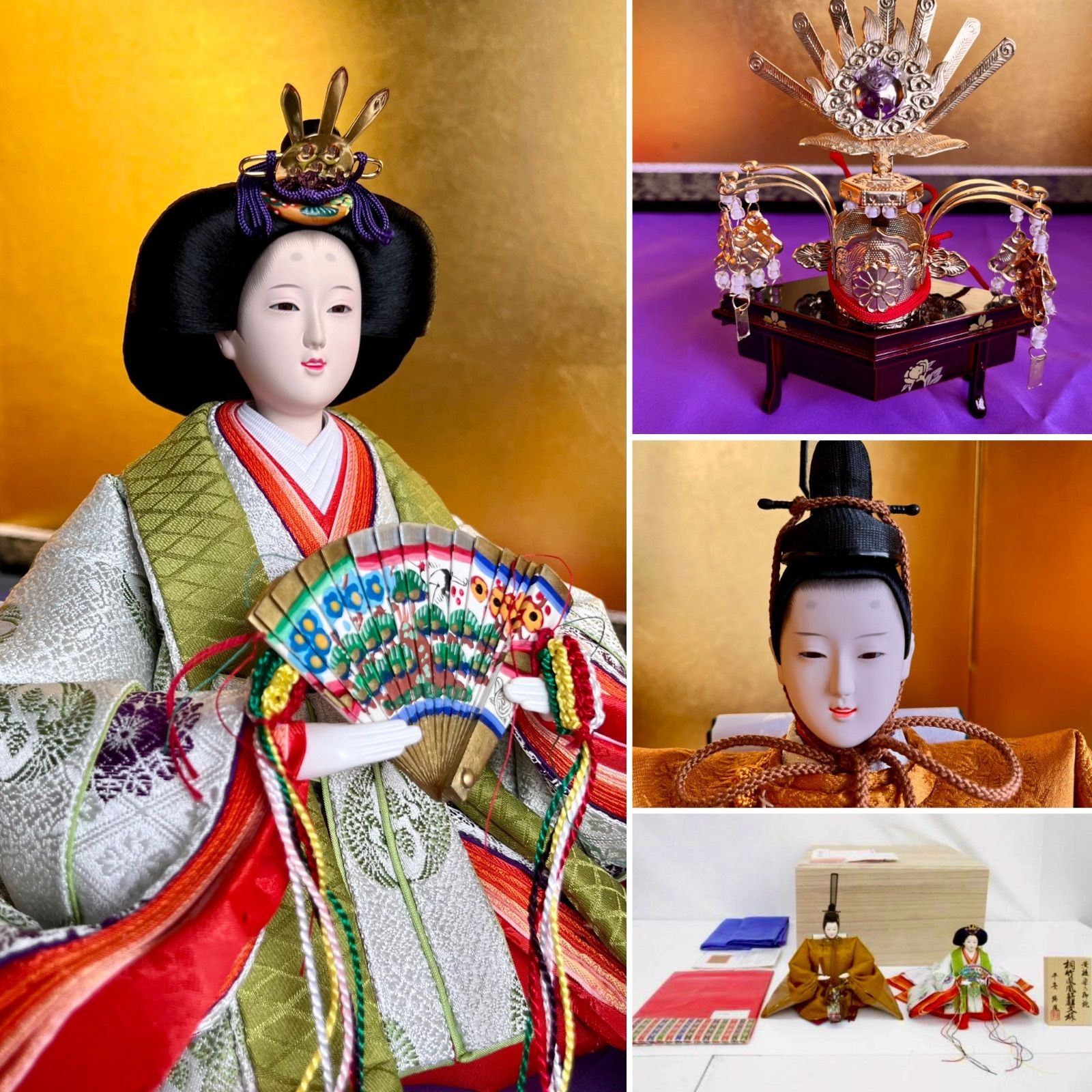 migaki_glass shop ガラス製ひな人形セット 三垣祥太郎作